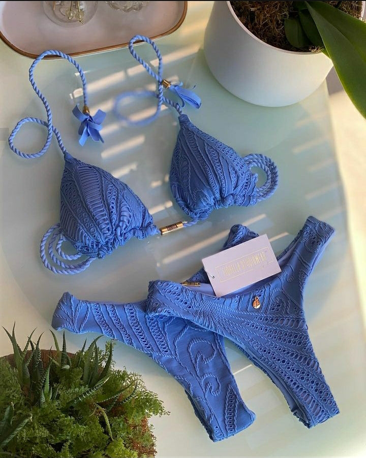 Camélia renda Blue sky